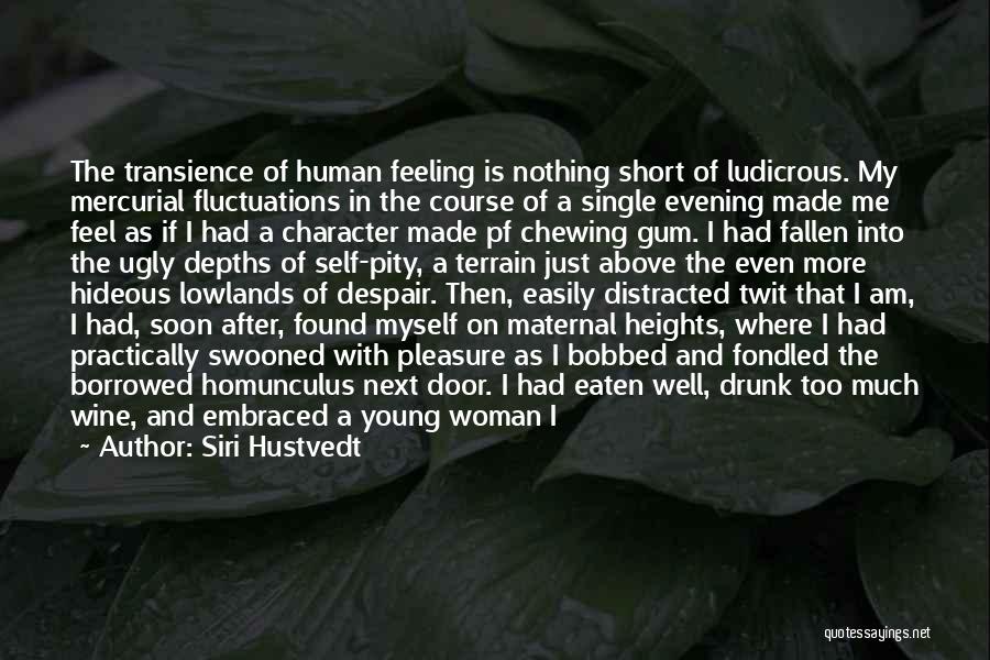 Siri Hustvedt Quotes: The Transience Of Human Feeling Is Nothing Short Of Ludicrous. My Mercurial Fluctuations In The Course Of A Single Evening