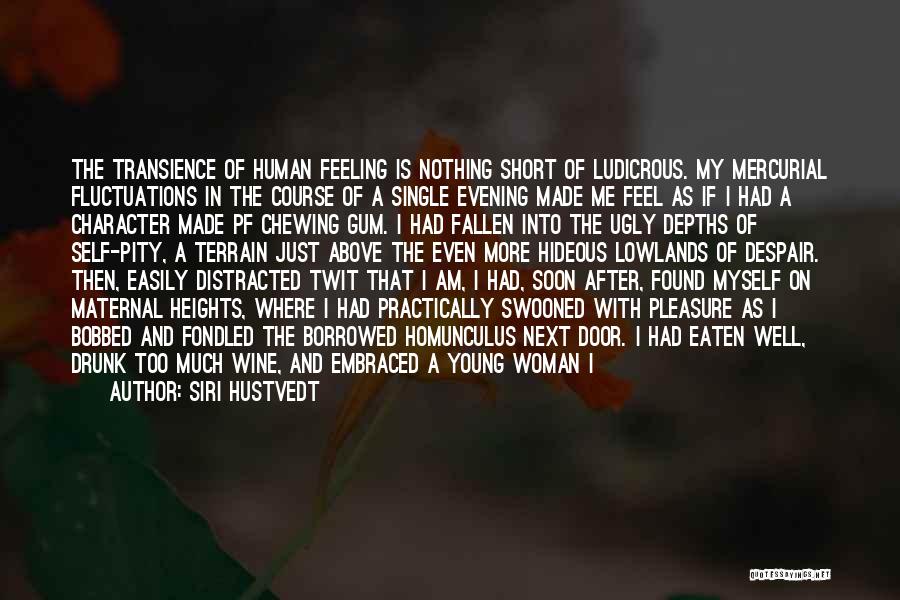 Siri Hustvedt Quotes: The Transience Of Human Feeling Is Nothing Short Of Ludicrous. My Mercurial Fluctuations In The Course Of A Single Evening