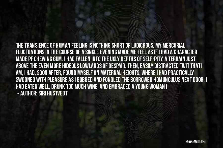Siri Hustvedt Quotes: The Transience Of Human Feeling Is Nothing Short Of Ludicrous. My Mercurial Fluctuations In The Course Of A Single Evening