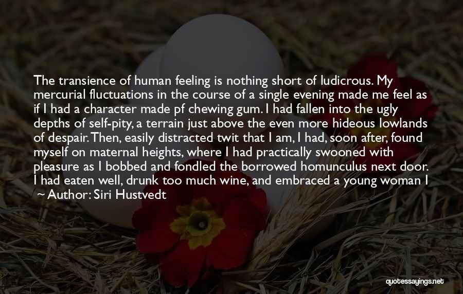 Siri Hustvedt Quotes: The Transience Of Human Feeling Is Nothing Short Of Ludicrous. My Mercurial Fluctuations In The Course Of A Single Evening