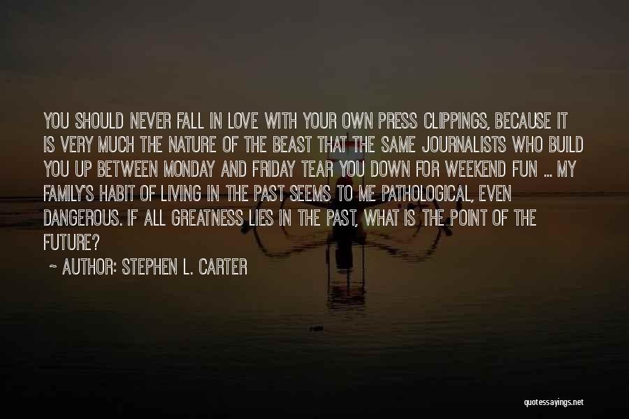 Stephen L. Carter Quotes: You Should Never Fall In Love With Your Own Press Clippings, Because It Is Very Much The Nature Of The