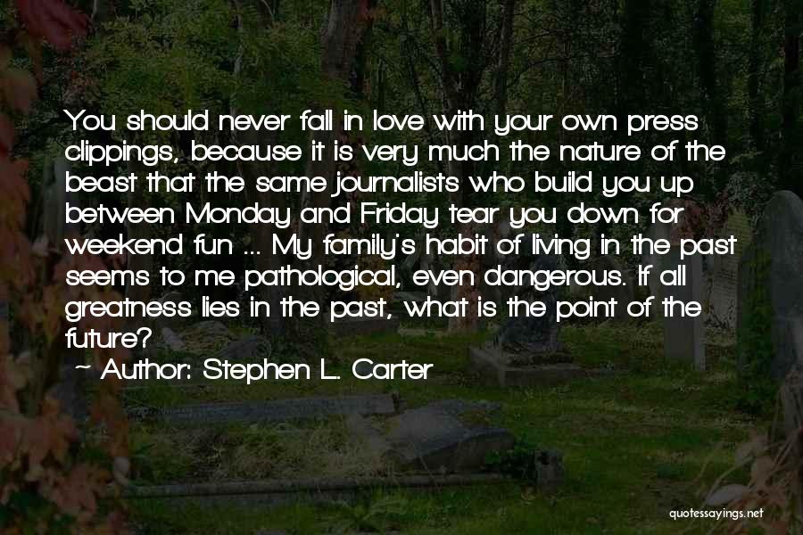 Stephen L. Carter Quotes: You Should Never Fall In Love With Your Own Press Clippings, Because It Is Very Much The Nature Of The