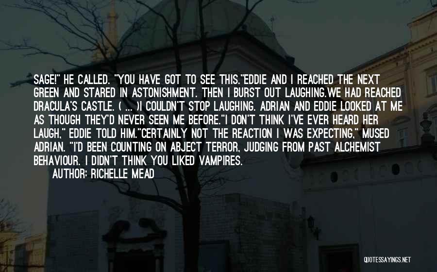 Richelle Mead Quotes: Sage! He Called. You Have Got To See This.eddie And I Reached The Next Green And Stared In Astonishment. Then