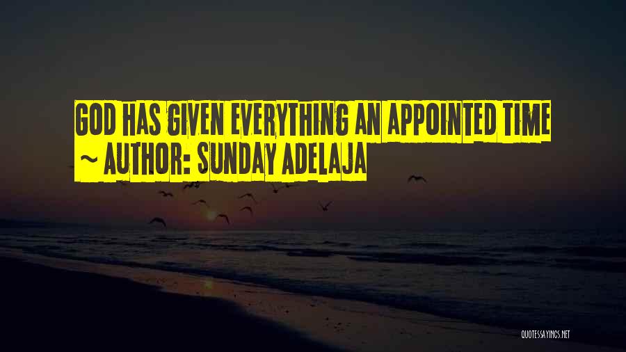 Sunday Adelaja Quotes: God Has Given Everything An Appointed Time