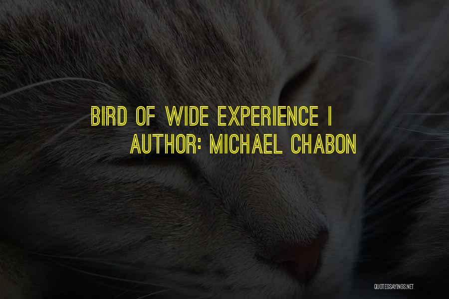 Michael Chabon Quotes: Bird Of Wide Experience I