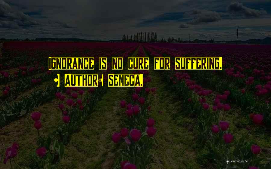 Seneca. Quotes: Ignorance Is No Cure For Suffering.