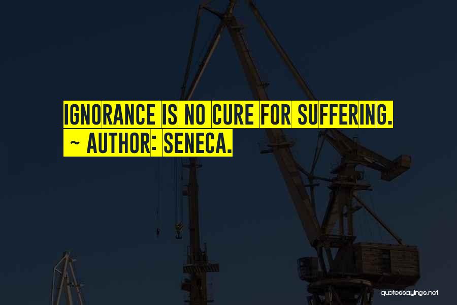 Seneca. Quotes: Ignorance Is No Cure For Suffering.