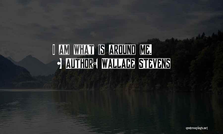 Wallace Stevens Quotes: I Am What Is Around Me.