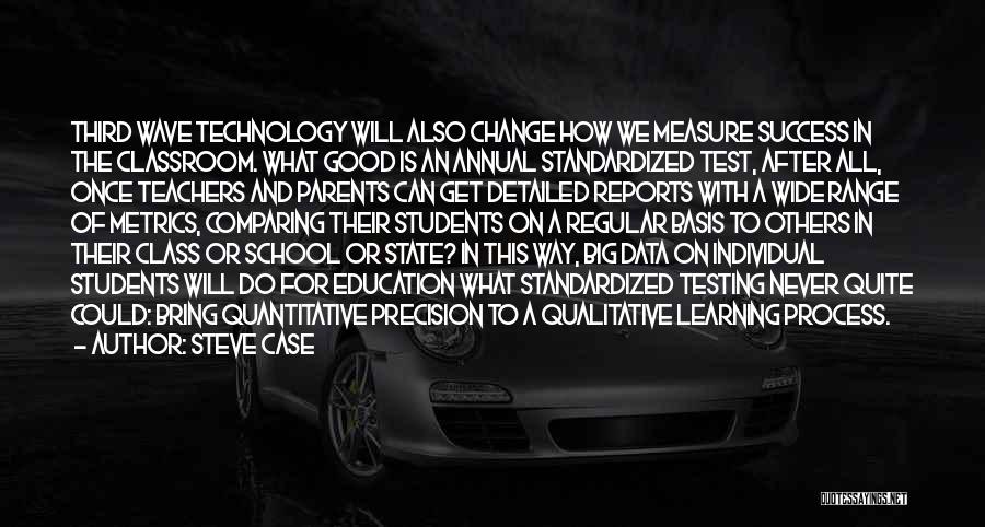 Steve Case Quotes: Third Wave Technology Will Also Change How We Measure Success In The Classroom. What Good Is An Annual Standardized Test,