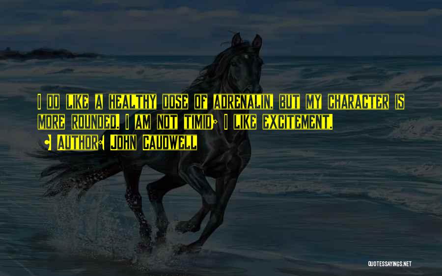 John Caudwell Quotes: I Do Like A Healthy Dose Of Adrenalin, But My Character Is More Rounded. I Am Not Timid; I Like