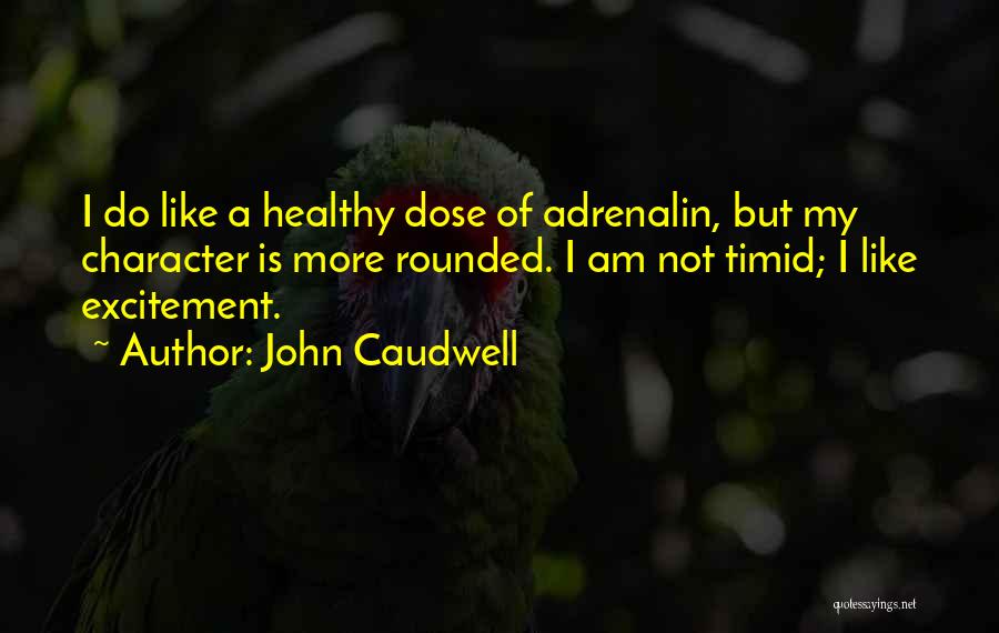 John Caudwell Quotes: I Do Like A Healthy Dose Of Adrenalin, But My Character Is More Rounded. I Am Not Timid; I Like