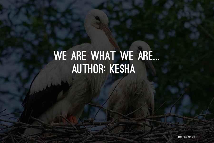 Ke$ha Quotes: We Are What We Are...