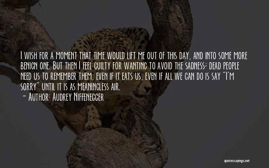 Audrey Niffenegger Quotes: I Wish For A Moment That Time Would Lift Me Out Of This Day, And Into Some More Benign One.