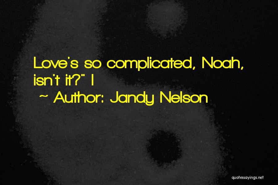 Jandy Nelson Quotes: Love's So Complicated, Noah, Isn't It? I
