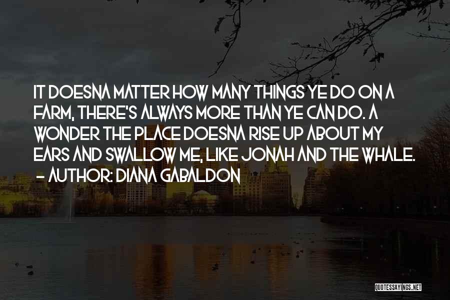 Diana Gabaldon Quotes: It Doesna Matter How Many Things Ye Do On A Farm, There's Always More Than Ye Can Do. A Wonder