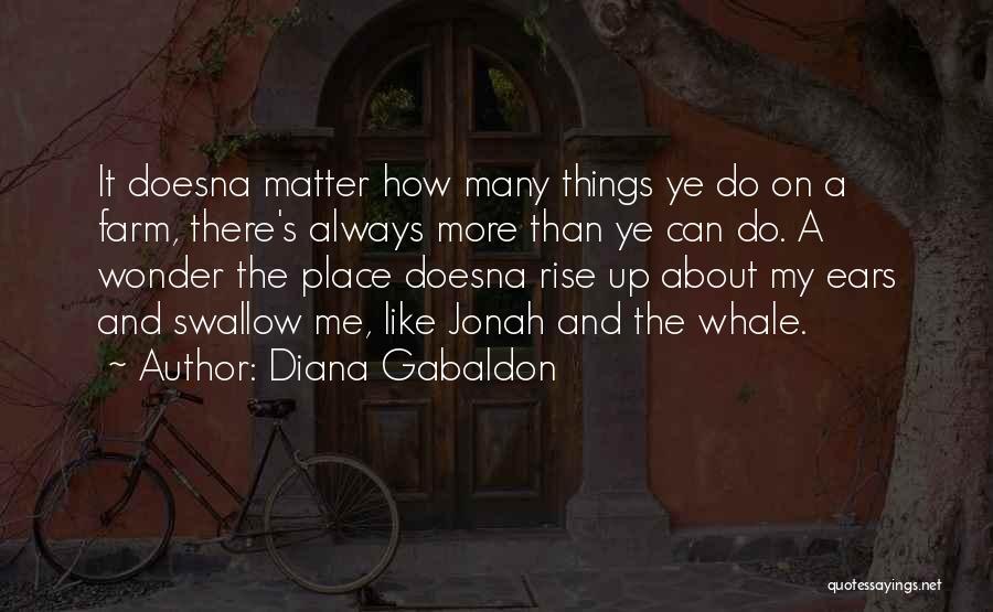 Diana Gabaldon Quotes: It Doesna Matter How Many Things Ye Do On A Farm, There's Always More Than Ye Can Do. A Wonder