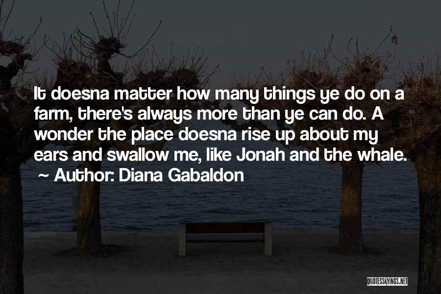 Diana Gabaldon Quotes: It Doesna Matter How Many Things Ye Do On A Farm, There's Always More Than Ye Can Do. A Wonder