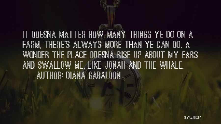 Diana Gabaldon Quotes: It Doesna Matter How Many Things Ye Do On A Farm, There's Always More Than Ye Can Do. A Wonder