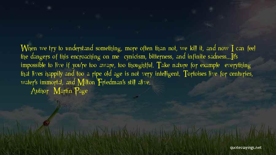 Martin Page Quotes: When We Try To Understand Something, More Often Than Not, We Kill It, And Now I Can Feel The Dangers