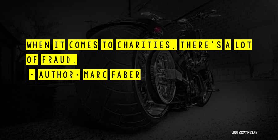 Marc Faber Quotes: When It Comes To Charities, There's A Lot Of Fraud.