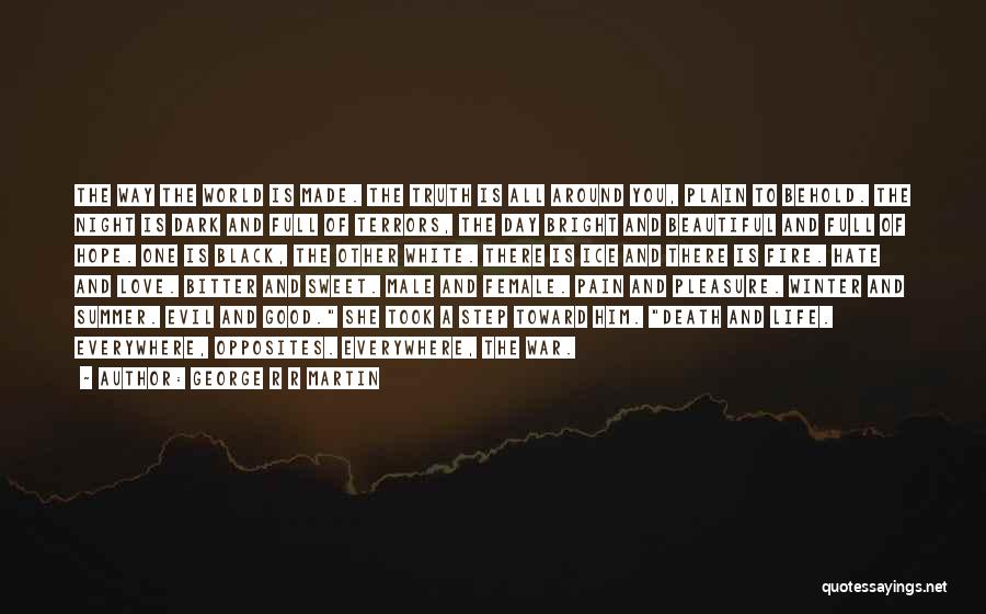 George R R Martin Quotes: The Way The World Is Made. The Truth Is All Around You, Plain To Behold. The Night Is Dark And