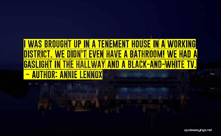 Annie Lennox Quotes: I Was Brought Up In A Tenement House In A Working District. We Didn't Even Have A Bathroom! We Had