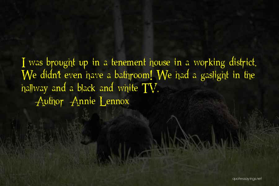 Annie Lennox Quotes: I Was Brought Up In A Tenement House In A Working District. We Didn't Even Have A Bathroom! We Had