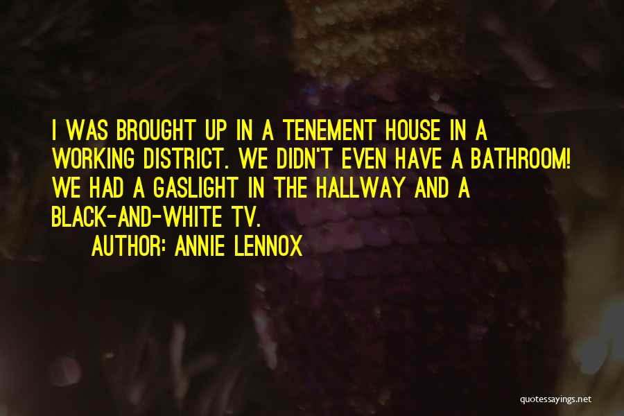 Annie Lennox Quotes: I Was Brought Up In A Tenement House In A Working District. We Didn't Even Have A Bathroom! We Had