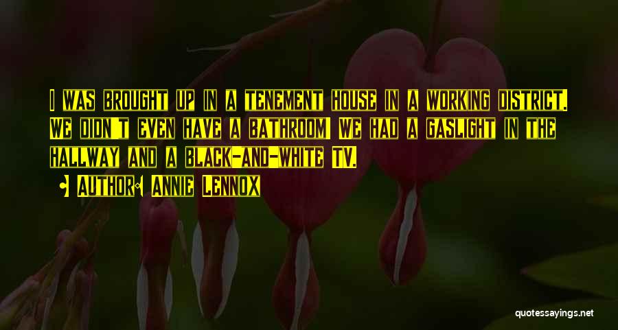 Annie Lennox Quotes: I Was Brought Up In A Tenement House In A Working District. We Didn't Even Have A Bathroom! We Had