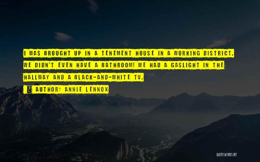 Annie Lennox Quotes: I Was Brought Up In A Tenement House In A Working District. We Didn't Even Have A Bathroom! We Had