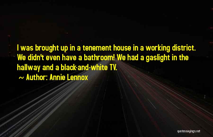 Annie Lennox Quotes: I Was Brought Up In A Tenement House In A Working District. We Didn't Even Have A Bathroom! We Had