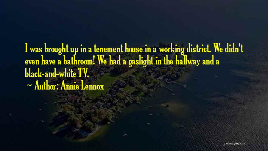 Annie Lennox Quotes: I Was Brought Up In A Tenement House In A Working District. We Didn't Even Have A Bathroom! We Had