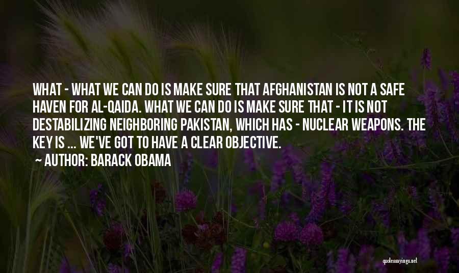 Barack Obama Quotes: What - What We Can Do Is Make Sure That Afghanistan Is Not A Safe Haven For Al-qaida. What We