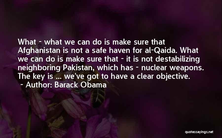 Barack Obama Quotes: What - What We Can Do Is Make Sure That Afghanistan Is Not A Safe Haven For Al-qaida. What We