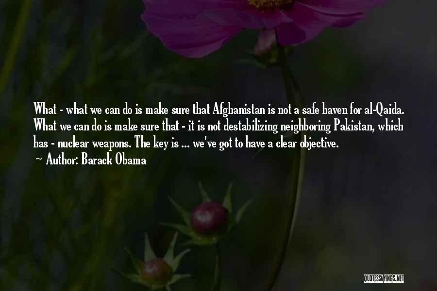 Barack Obama Quotes: What - What We Can Do Is Make Sure That Afghanistan Is Not A Safe Haven For Al-qaida. What We