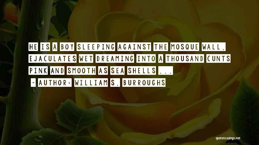 William S. Burroughs Quotes: He Is A Boy Sleeping Against The Mosque Wall, Ejaculates Wet Dreaming Into A Thousand Cunts Pink And Smooth As