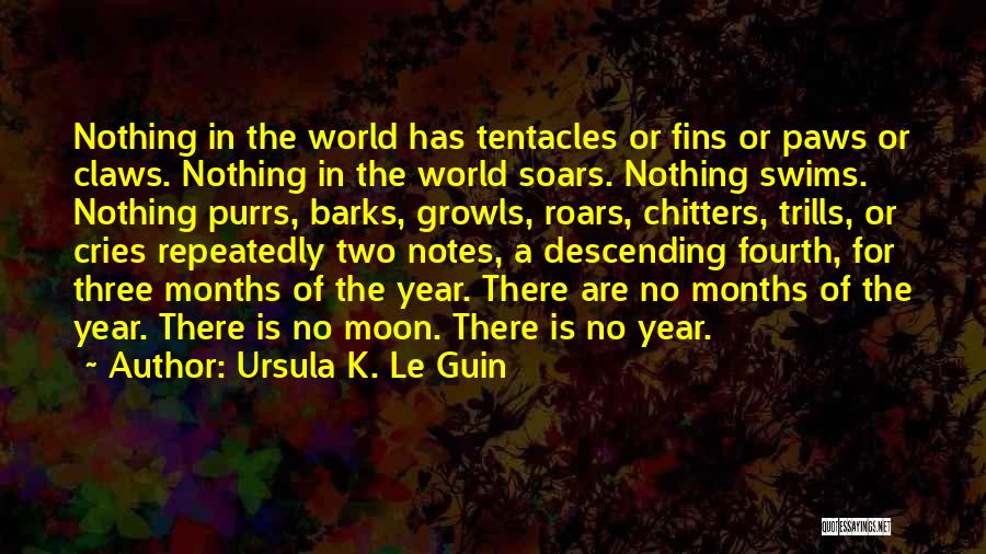 Ursula K. Le Guin Quotes: Nothing In The World Has Tentacles Or Fins Or Paws Or Claws. Nothing In The World Soars. Nothing Swims. Nothing