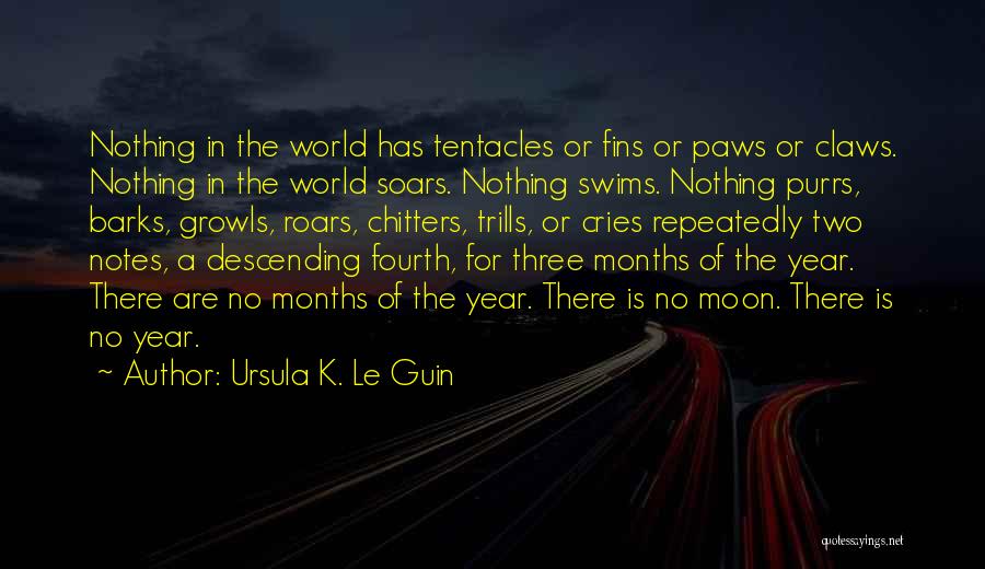 Ursula K. Le Guin Quotes: Nothing In The World Has Tentacles Or Fins Or Paws Or Claws. Nothing In The World Soars. Nothing Swims. Nothing