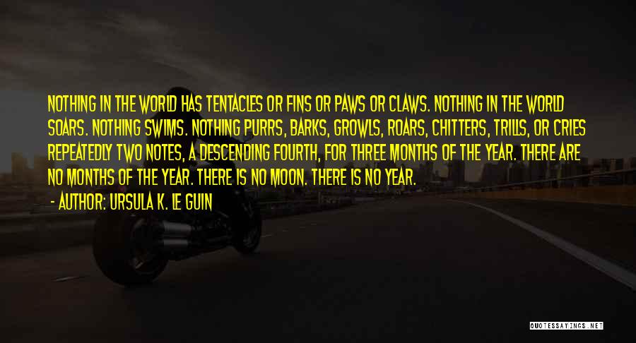 Ursula K. Le Guin Quotes: Nothing In The World Has Tentacles Or Fins Or Paws Or Claws. Nothing In The World Soars. Nothing Swims. Nothing