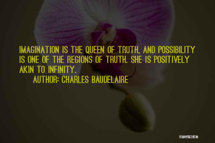 Charles Baudelaire Quotes: Imagination Is The Queen Of Truth, And Possibility Is One Of The Regions Of Truth. She Is Positively Akin To