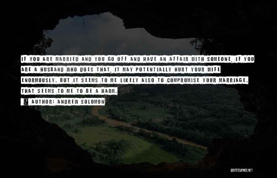 Andrew Solomon Quotes: If You Are Married And You Go Off And Have An Affair With Someone, If You Are A Husband Who