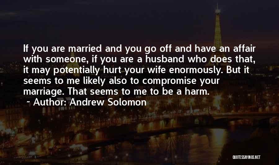 Andrew Solomon Quotes: If You Are Married And You Go Off And Have An Affair With Someone, If You Are A Husband Who