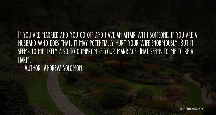 Andrew Solomon Quotes: If You Are Married And You Go Off And Have An Affair With Someone, If You Are A Husband Who