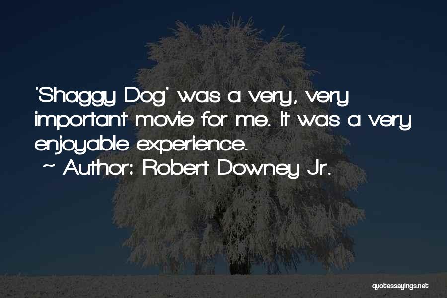 Robert Downey Jr. Quotes: 'shaggy Dog' Was A Very, Very Important Movie For Me. It Was A Very Enjoyable Experience.