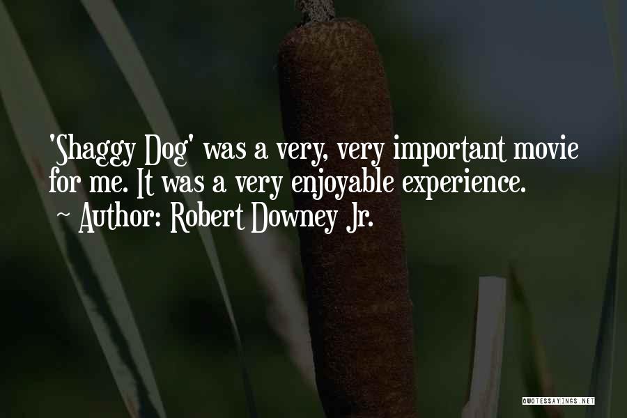 Robert Downey Jr. Quotes: 'shaggy Dog' Was A Very, Very Important Movie For Me. It Was A Very Enjoyable Experience.