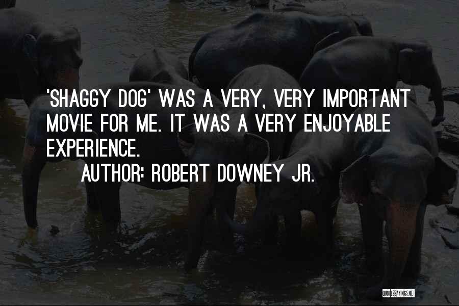 Robert Downey Jr. Quotes: 'shaggy Dog' Was A Very, Very Important Movie For Me. It Was A Very Enjoyable Experience.