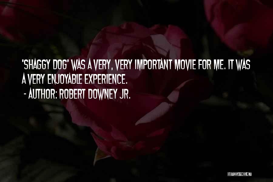 Robert Downey Jr. Quotes: 'shaggy Dog' Was A Very, Very Important Movie For Me. It Was A Very Enjoyable Experience.