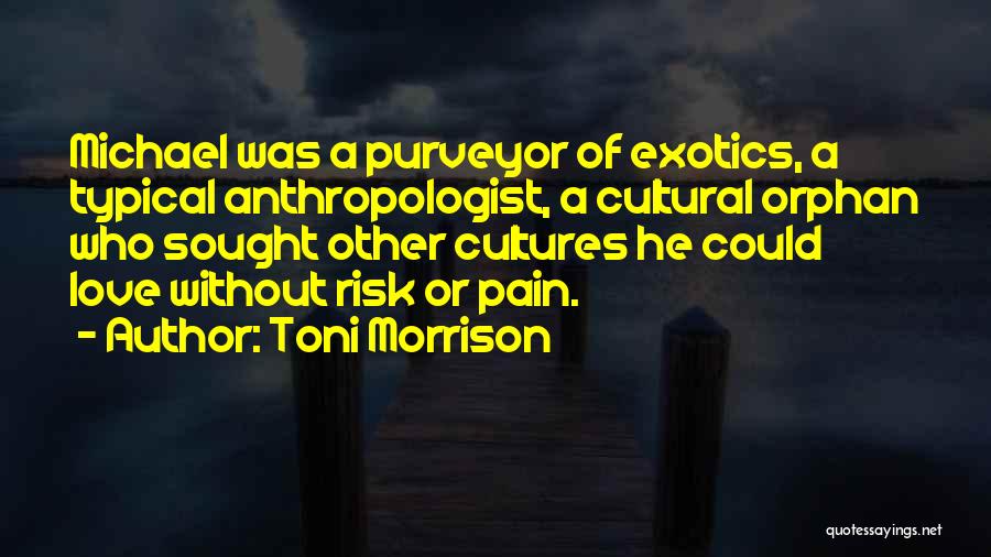 Toni Morrison Quotes: Michael Was A Purveyor Of Exotics, A Typical Anthropologist, A Cultural Orphan Who Sought Other Cultures He Could Love Without