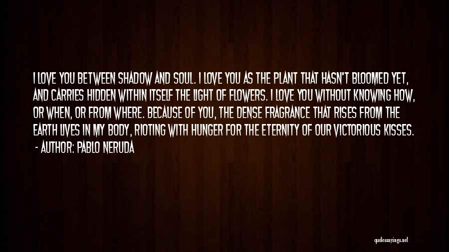 Pablo Neruda Quotes: I Love You Between Shadow And Soul. I Love You As The Plant That Hasn't Bloomed Yet, And Carries Hidden