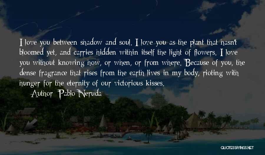 Pablo Neruda Quotes: I Love You Between Shadow And Soul. I Love You As The Plant That Hasn't Bloomed Yet, And Carries Hidden